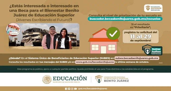 Becas Benito Juárez y Jóvenes Construyendo el futuro